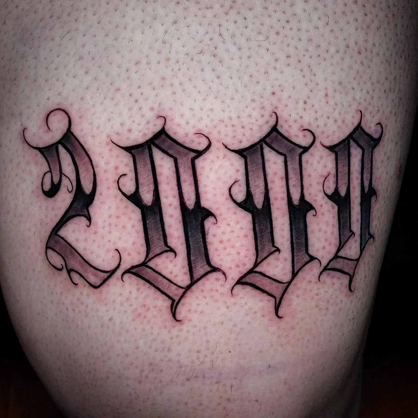Old English numerals '2000' (or similar Gothic numeric)