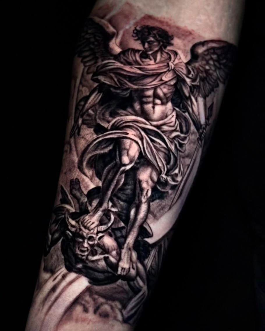 Jesus Christ portrait with crown of thorns + Roman numerals band